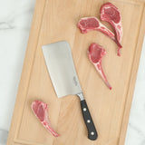 Martha Stewart Carverton 6" Cleaver Knife, High Carbon Stainless Steel Kitchen Knive W/ Black Triple Rivet Handle