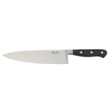 Martha Stewart Carverton 8" Chef Knife, High Carbon Stainless Steel Kitchen Knive W/ Black Triple Rivet Handle