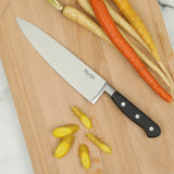 Martha Stewart Carverton 8" Chef Knife, High Carbon Stainless Steel Kitchen Knive W/ Black Triple Rivet Handle