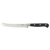 Martha Stewart Carverton 2 Piece Set 5" Tomato Knife and 3" Bird's Beak Knife Set, Bread Carbon Stainless Steel Kitchen Knive W/ Black Triple Rivet Handle