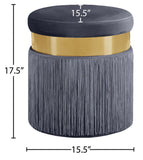 Yasmine Velvet Upholstered Stool