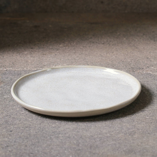 DESSERT PLATE BIO STONEWARE Ø 8.46"  LATTE