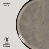 DESSERT PLATE BIO STONEWARE Ø 8.46" TOURMALINE