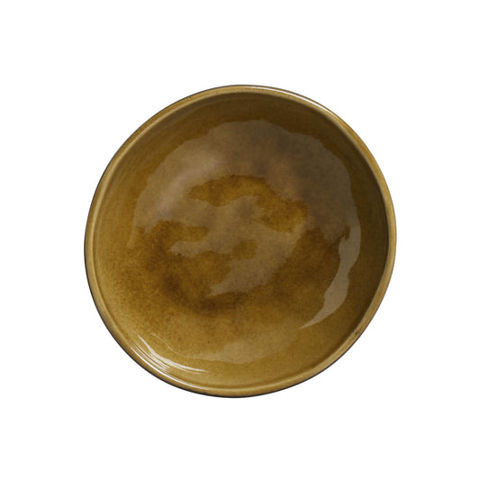 BOWL ORGANIC STONEWARE Ø 6.9x2.2" AMBER
