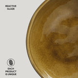 BOWL ORGANIC STONEWARE Ø 6.9x2.2" AMBER