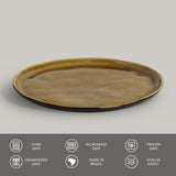 DESSERT PLATE BIO STONEWARE Ø 8.46" AMBER