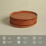DESSERT PLATE BIO STONEWARE Ø 8.46" TERRACOTTA