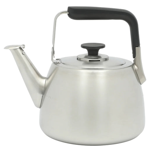Sur La Table Kitchen Essential Large 2 QT Heavy Gauge Stainless Steel Whistling Tea Kettle