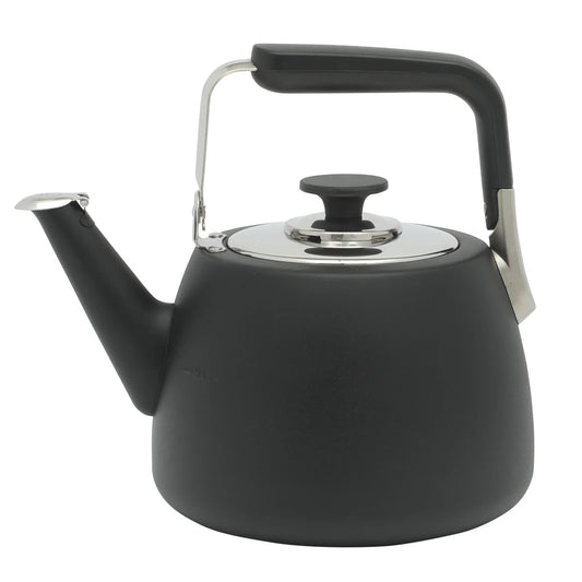 Sur La Table Kitchen Essential Large 2 QT Heavy Gauge Stainless Steel Whistling Tea Kettle