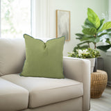 24 x 24 Outdoor Pillow with Dec Cord- Seascape Moss- Poly Insert
