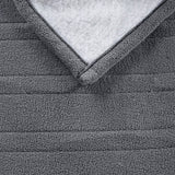 Heated 50x60" Fleece Sherpa Electric Throw Blanket, Grey