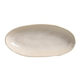 DEEP OVAL PLATTER LARGE ORGANIC STONEWARE Ø 12.6x6.3" LATTE
