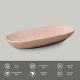 DEEP OVAL PLATTER LARGE ORGANIC STONEWARE Ø 12.6x6.3" LITCHI