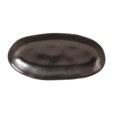DEEP OVAL PLATTER LARGE ORGANIC STONEWARE Ø 12.6x6.3" METALLICA