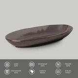 DEEP OVAL PLATTER LARGE ORGANIC STONEWARE Ø 12.6x6.3" METALLICA