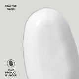 DEEP OVAL PLATTER LARGE ORGANIC STONEWARE Ø 12.6x6.3" NEW WHITE