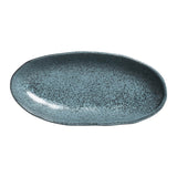 DEEP OVAL PLATTER LARGE ORGANIC STONEWARE Ø 12.6x6.3" NIGHT SKY