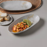 DEEP OVAL PLATTER LARGE ORGANIC STONEWARE Ø 12.6x6.3" CAMPESTRE