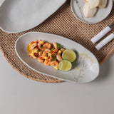 DEEP OVAL PLATTER LARGE ORGANIC STONEWARE Ø 12.6x6.3" CAMPESTRE