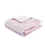 Modern Floral Paisley Comforter Set, Pink