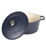 Babish 6-Quart Round Matte Enamel Cast Iron Dutch Oven Pot With Lid