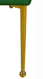 Owen Elegant Velvet Bench with Polished Gold Legs, Chic Design for Bedroom or Entryway Seating