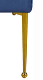 Owen Elegant Velvet Bench with Polished Gold Legs, Chic Design for Bedroom or Entryway Seating