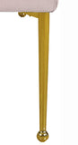Owen Elegant Velvet Bench with Polished Gold Legs, Chic Design for Bedroom or Entryway Seating