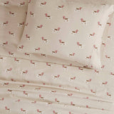 Wholesale Cotton Flannel Winter Sheet Set, Tan Dog