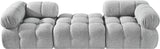 Ames - 3 Piece Boucle Modular Sofa With 1 Backless Seat