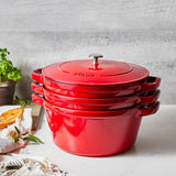 STAUB Cast Iron 4-pc Stackable Set