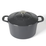 Martha Stewart Gatwick 4 Quart Enamel Cast Iron Dutch Oven - Grey