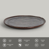 LINHAS DESSERT PLATE STONEWARE Ø 8.46" TITANIUM 