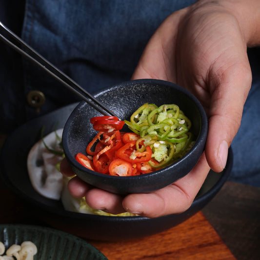 RAMEKIN ORGANIC MEDIUM STONEWARE Ø 3.54x1.18" MATTE BLACK