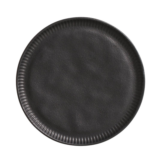 LINHAS DESSERT PLATE STONEWARE Ø 8.46" MATTE BLACK 