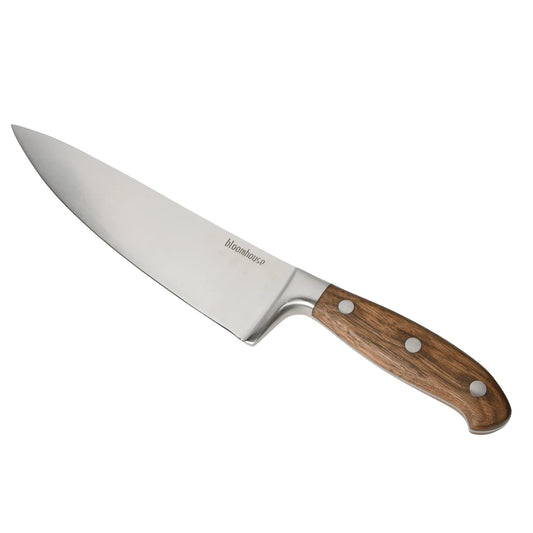 Bloomhouse 8 Inch German Steel Chef Knife W/ Walnut Wood Forged Handle