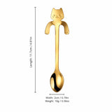 Cute Cat Hanging Stainless Steel Coffee Spoon