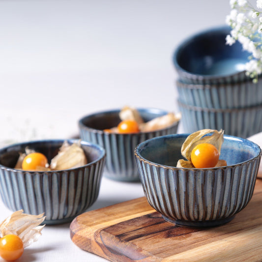LINHAS RAMEKIN STONEWARE Ø 3.5x1.97" DENIM