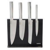Babish 5 Piece 1.4116 German Steel Magnetic Knife Block Set Babish 5-Piece Forged Kitchen Knife Block Set – 1.4116 German Steel Cutlery with Magnetic Knife Holder – Professional Chef Knife Set