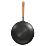 Oster Platinum Flintfield 9.5 Inch Pre-Seasoned Cast Iron Skillet with Wood Handle, Natural Nonstick Lightweight Cast Iron Frying Pan for Searing, Sautéing & Everyday Cooking