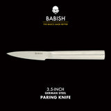 Babish 1.4116 German Stainless Steel Paring Knife – 3.5-Inch Precision Kitchen Knife for Peeling, Trimming & Prep Work, Full-Tang Blade
