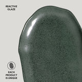 SHALLOW OVAL PLATTER MEDIUM BIO STONEWARE Ø 11.81x7.87" GREENERY