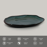 SHALLOW OVAL PLATTER MEDIUM BIO STONEWARE Ø 11.81x7.87" OCEANO
