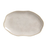 SHALLOW OVAL PLATTER MEDIUM BIO STONEWARE Ø 11.81x7.87" LATTE