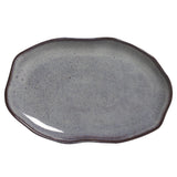 SHALLOW OVAL PLATTER MEDIUM BIO STONEWARE Ø 11.81x7.87" TOURMALINE