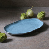SHALLOW OVAL PLATTER MEDIUM BIO STONEWARE Ø 11.81x7.87" BREEZE