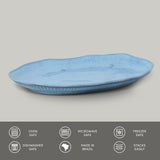 SHALLOW OVAL PLATTER MEDIUM BIO STONEWARE Ø 11.81x7.87" BREEZE
