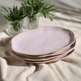 SHALLOW OVAL PLATTER MEDIUM BIO STONEWARE Ø 11.81x7.87" LITCHI