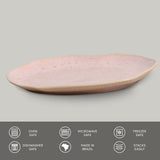 SHALLOW OVAL PLATTER MEDIUM BIO STONEWARE Ø 11.81x7.87" LITCHI