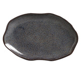 SHALLOW OVAL PLATTER MEDIUM BIO STONEWARE Ø 11.81x7.87" TITANIUM